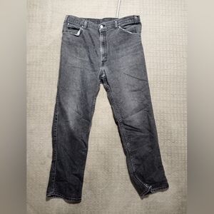 Vintage Levi's Relaxed Fit Straight Leg Faded Black Denim Jeans Mens Size 38×30